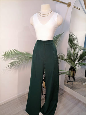 Pantalón de vestir estilo trouser verde