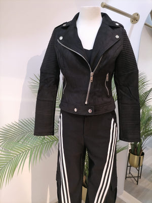 Jacket negra de gamuza