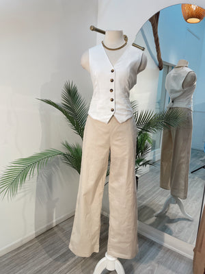 Pantalón de Lino beige