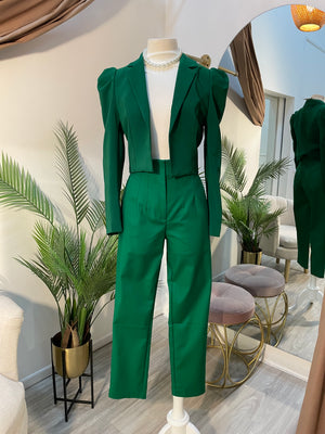 Blazer corto verde